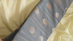 Grey Linen Booti Zari Saree
