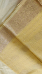 Light Lemon Zari Booti Saree