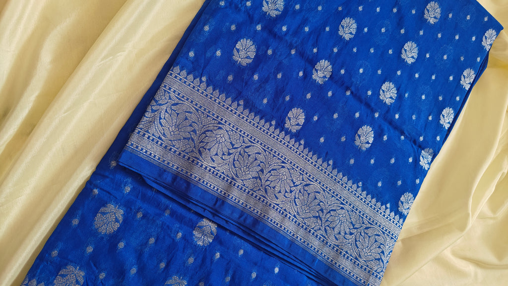 Navy Blue Georgette Saree