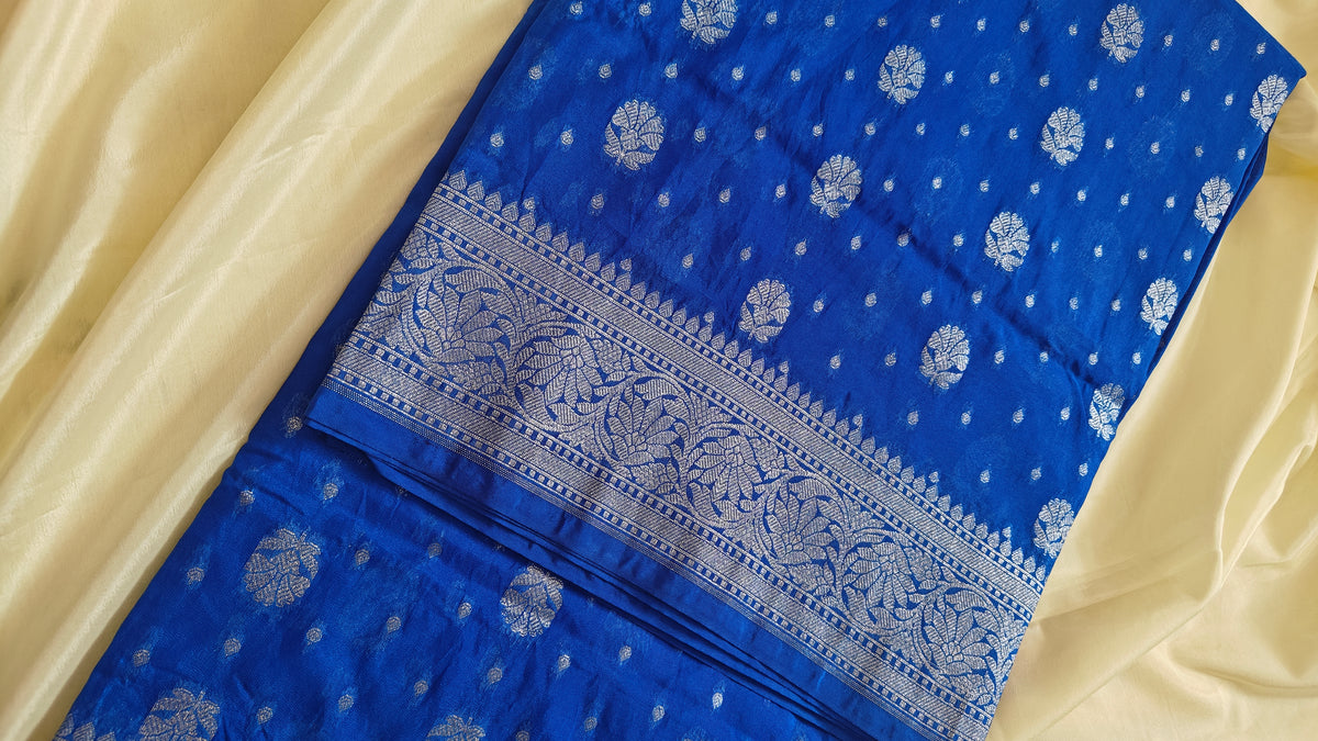Navy Blue Georgette Saree