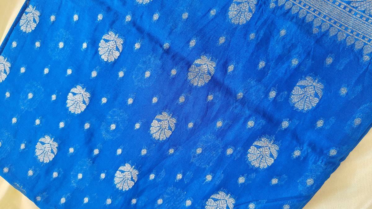 Navy Blue Georgette Saree