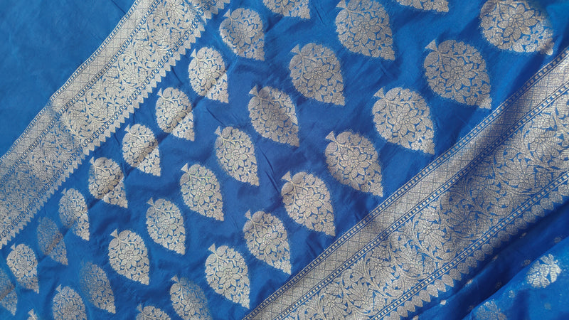 Navy Blue Georgette Saree