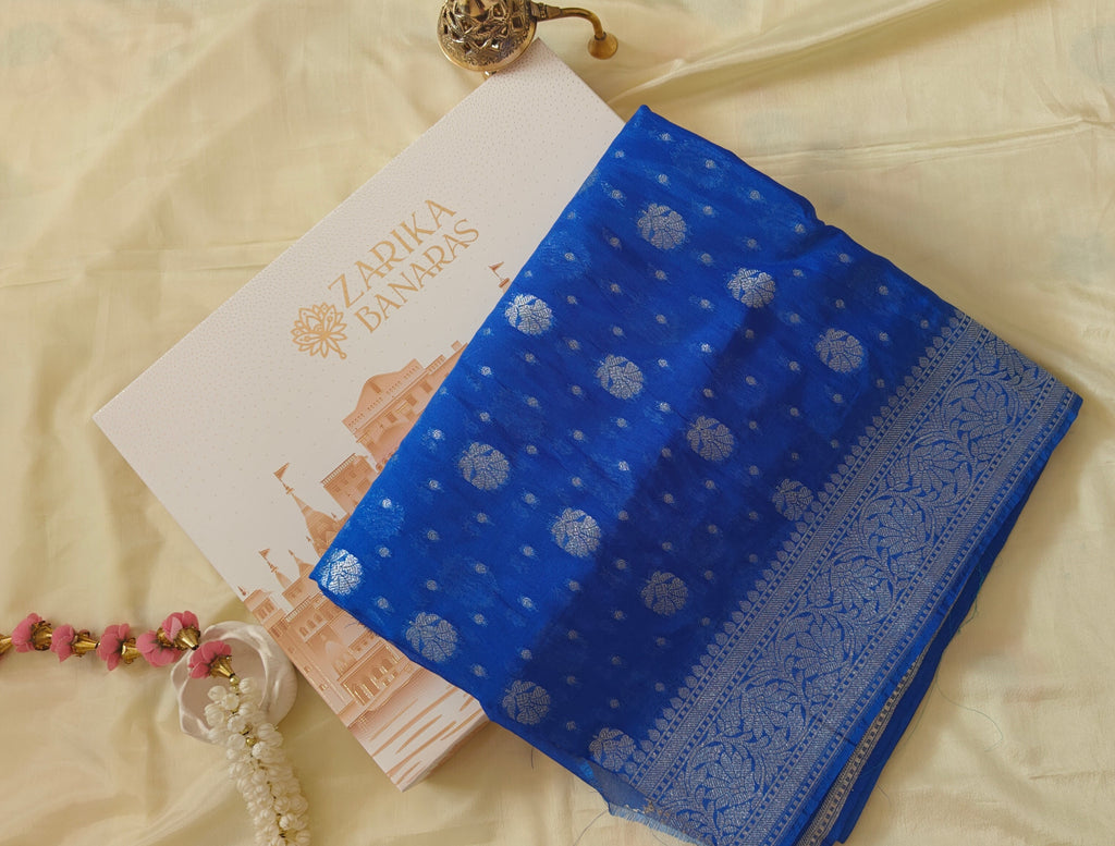 Navy Blue Georgette Saree