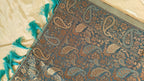 Linen Aqua Blue Zari Saree