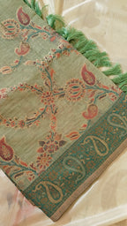 Pista Green Linen Saree Zari Jaal Work