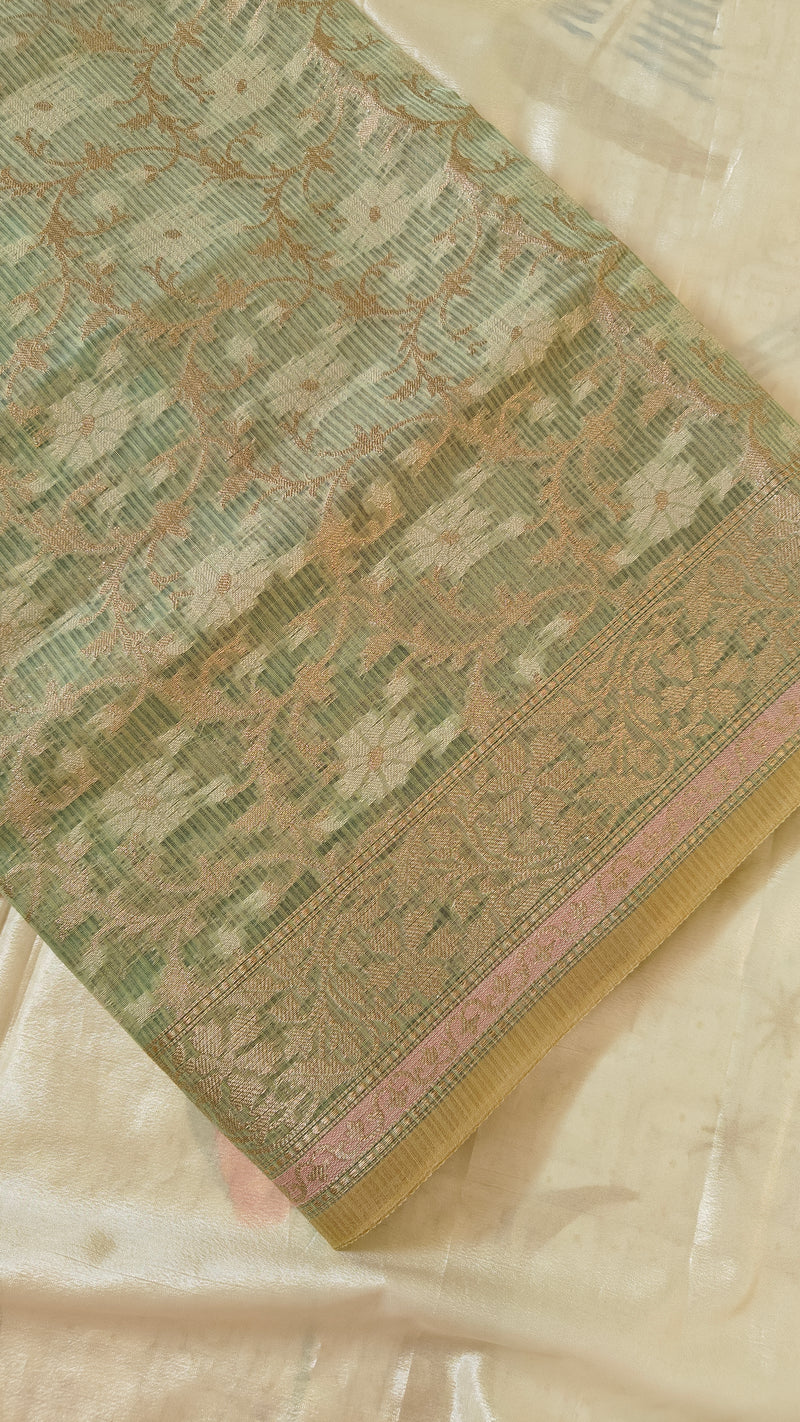 Light Green Kota Cotton Saree