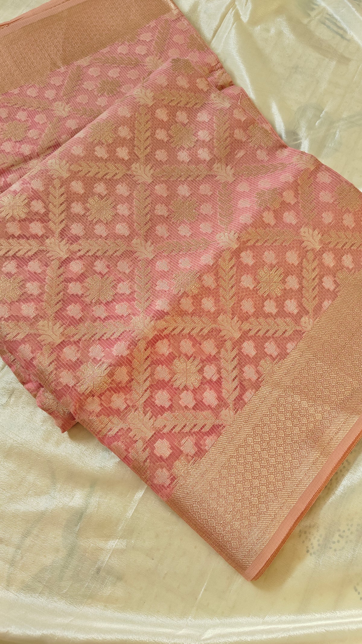 Pink Kota Cotton Saree
