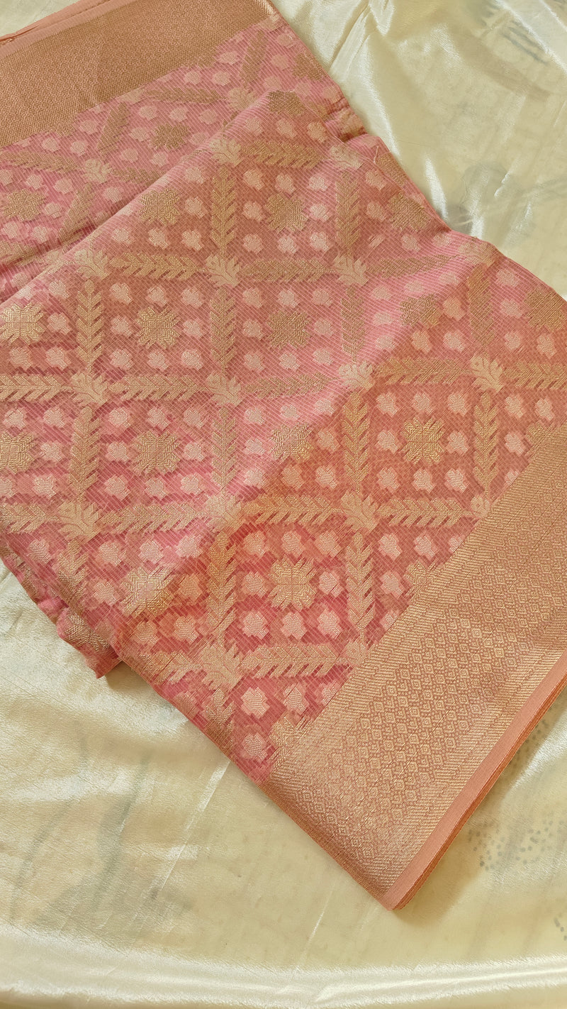 Pink Kota Cotton Saree