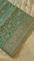 Sea Green Kota Cotton Saree