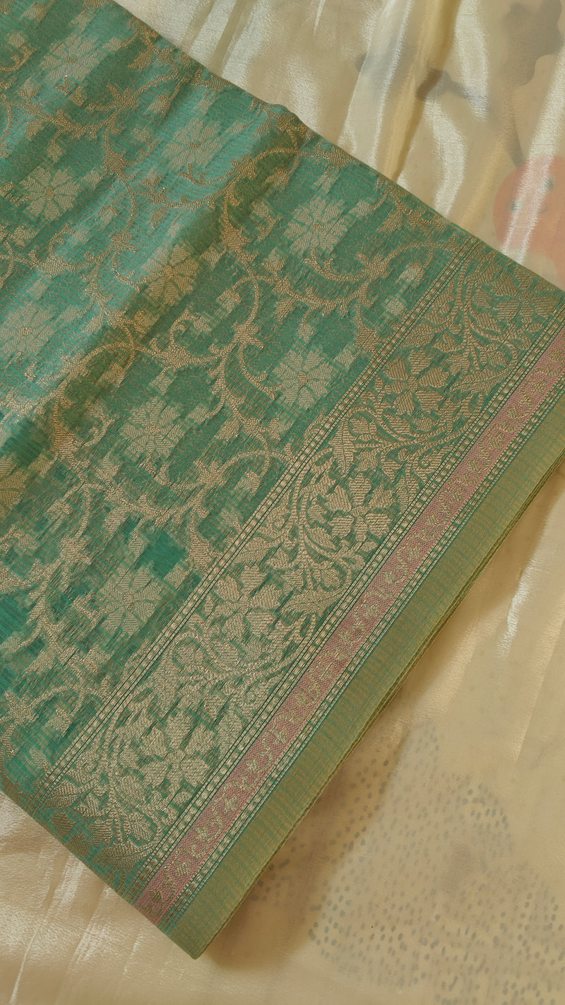 Sea Green Kota Cotton Saree