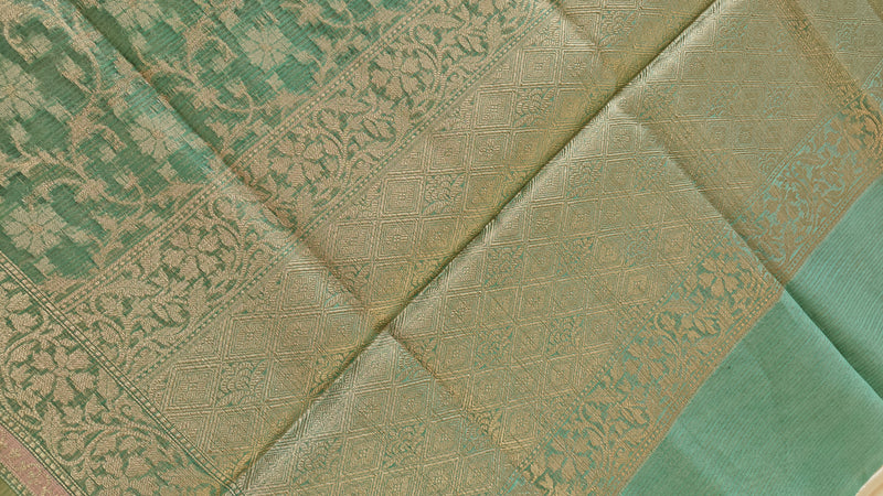 Sea Green Kota Cotton Saree