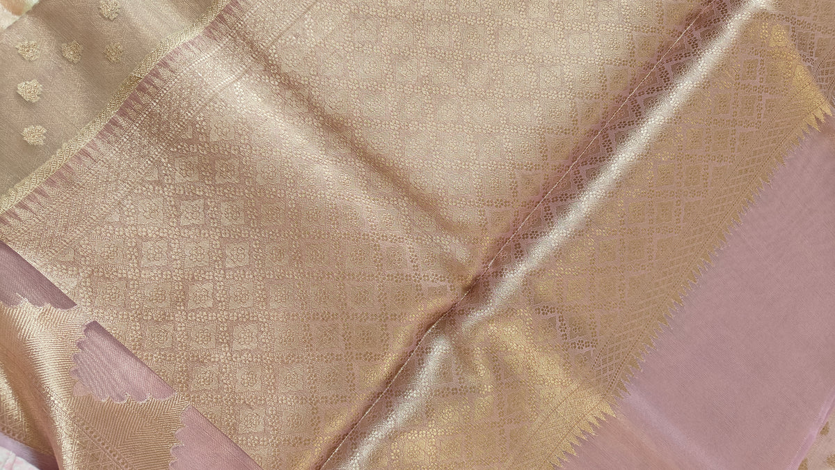 Light Pink Pastel Organza Saree