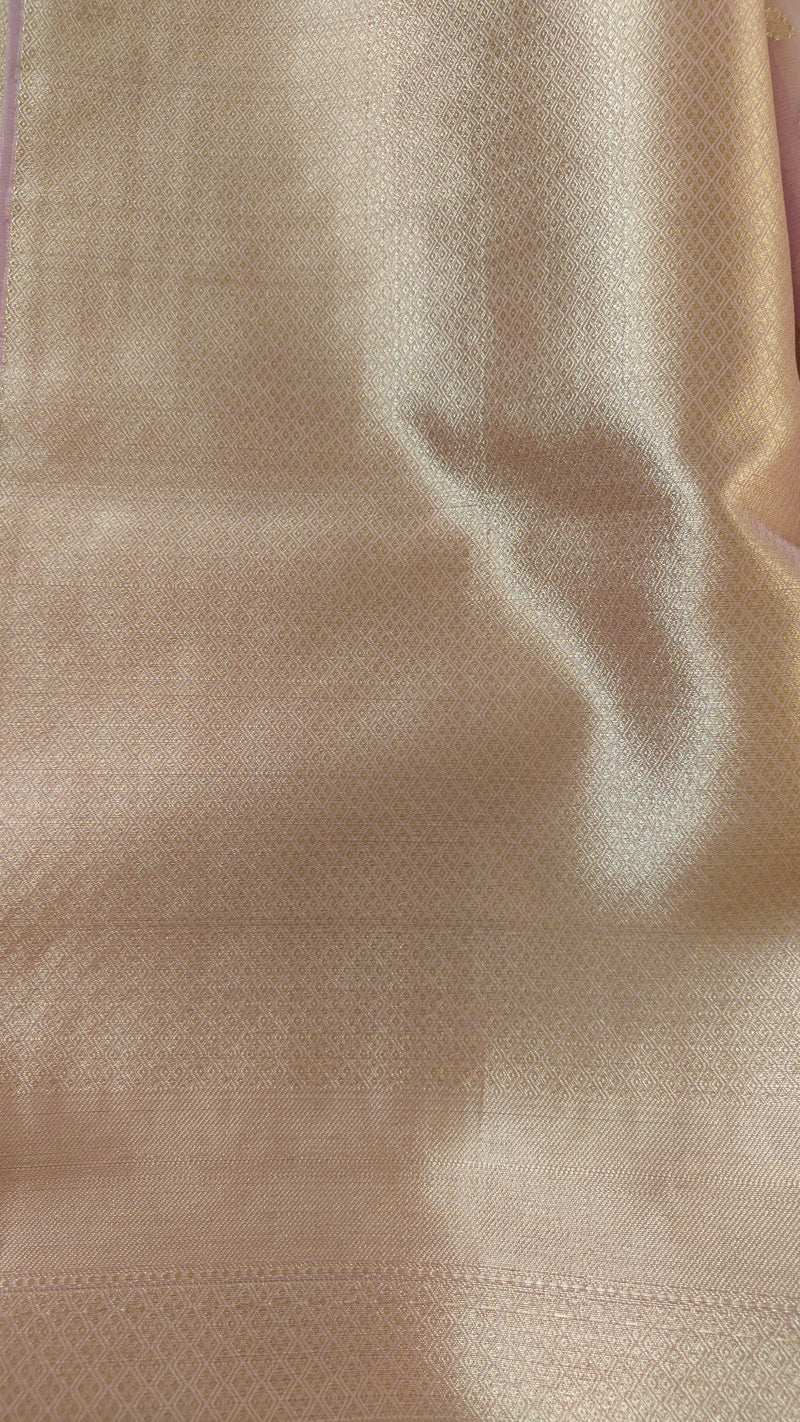 Light Pink Pastel Organza Saree
