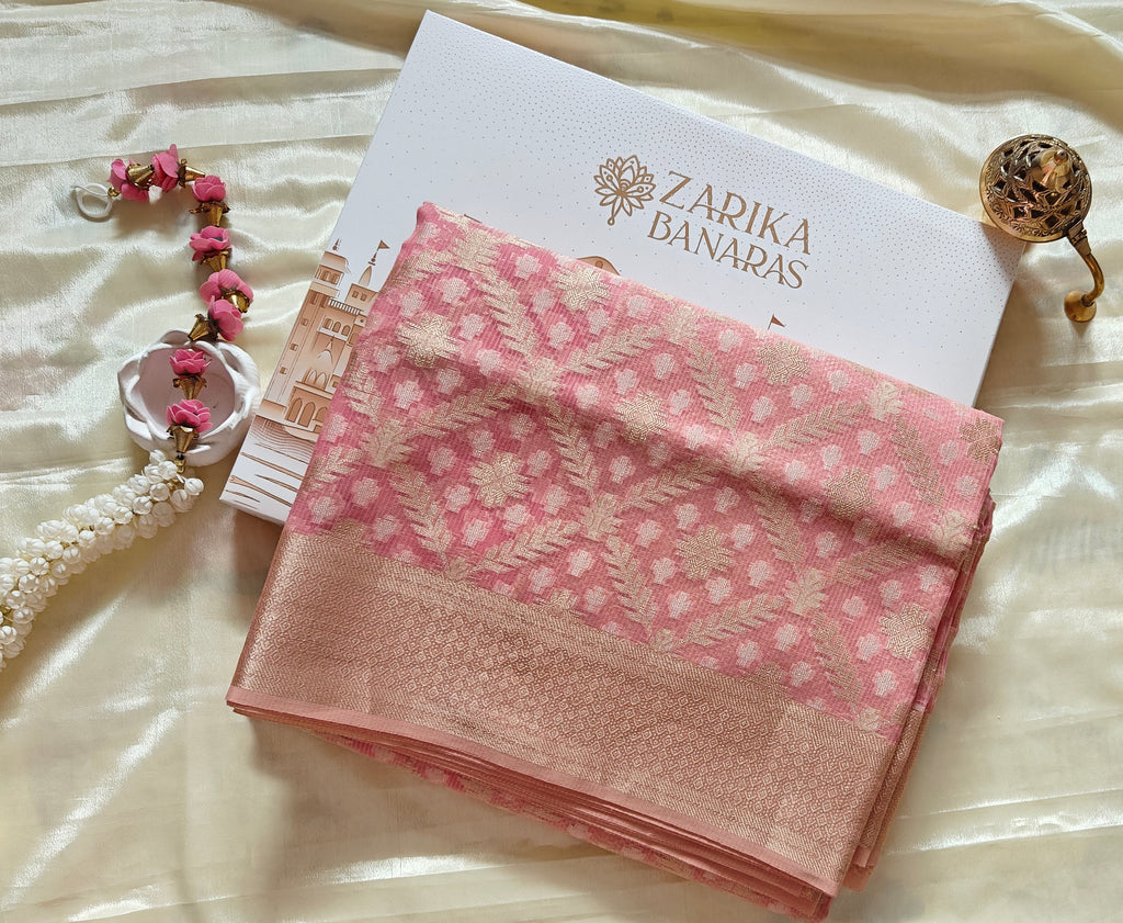 Pink Kota Cotton Saree