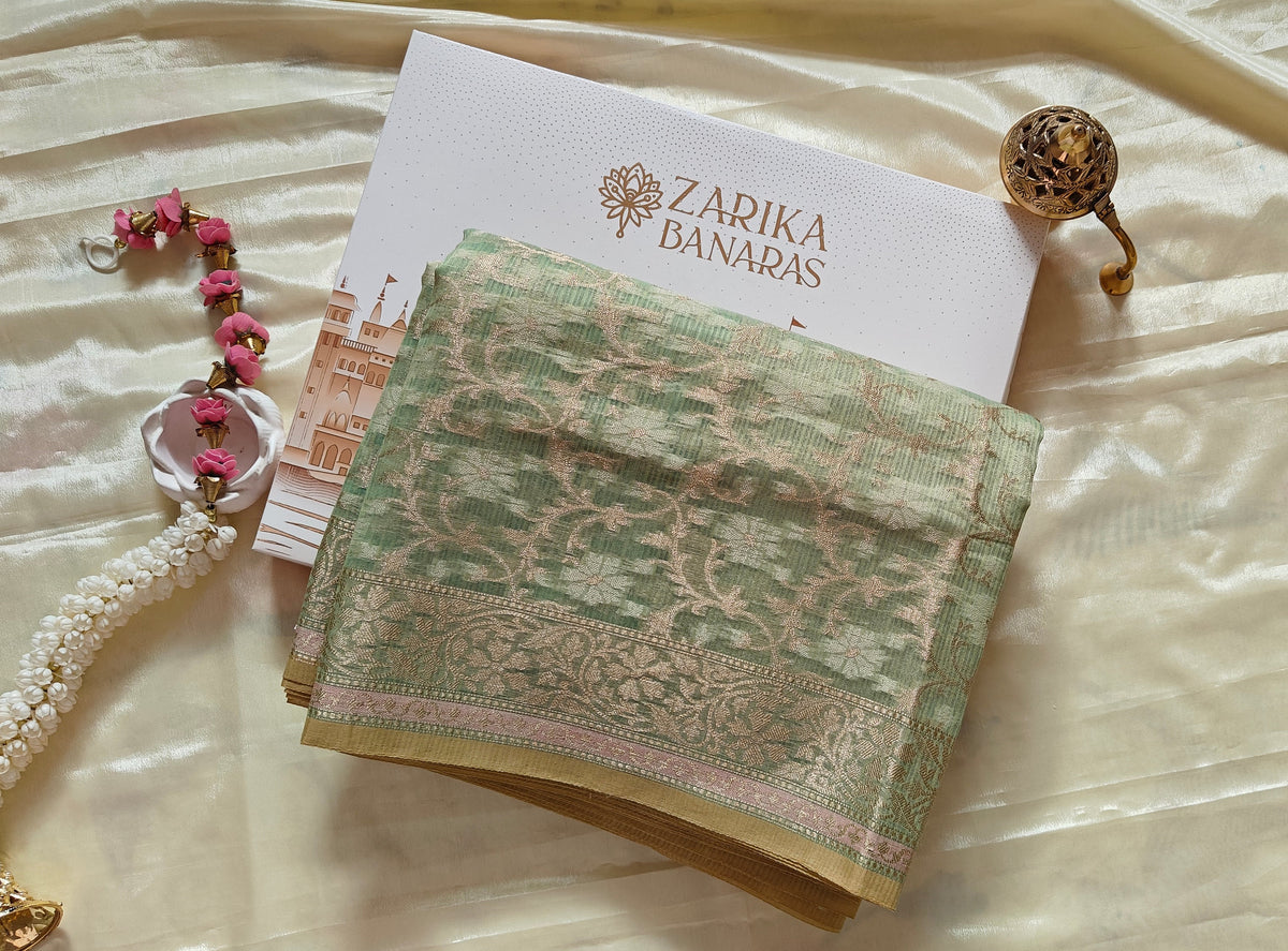 Light Green Kota Cotton Saree