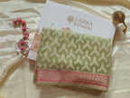 Parrot Cotton Thread work Saree