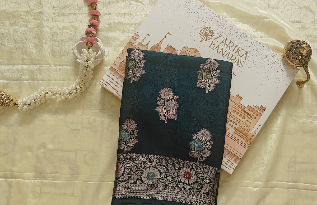 Peacock Banarasi Meenakari Saree