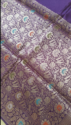 Purple Banarasi Meenakari Saree