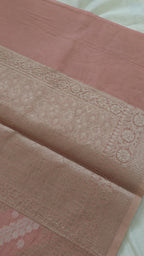 Peach Kota Cotton Saree