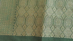 Dark Green Georgette Floral Jaal