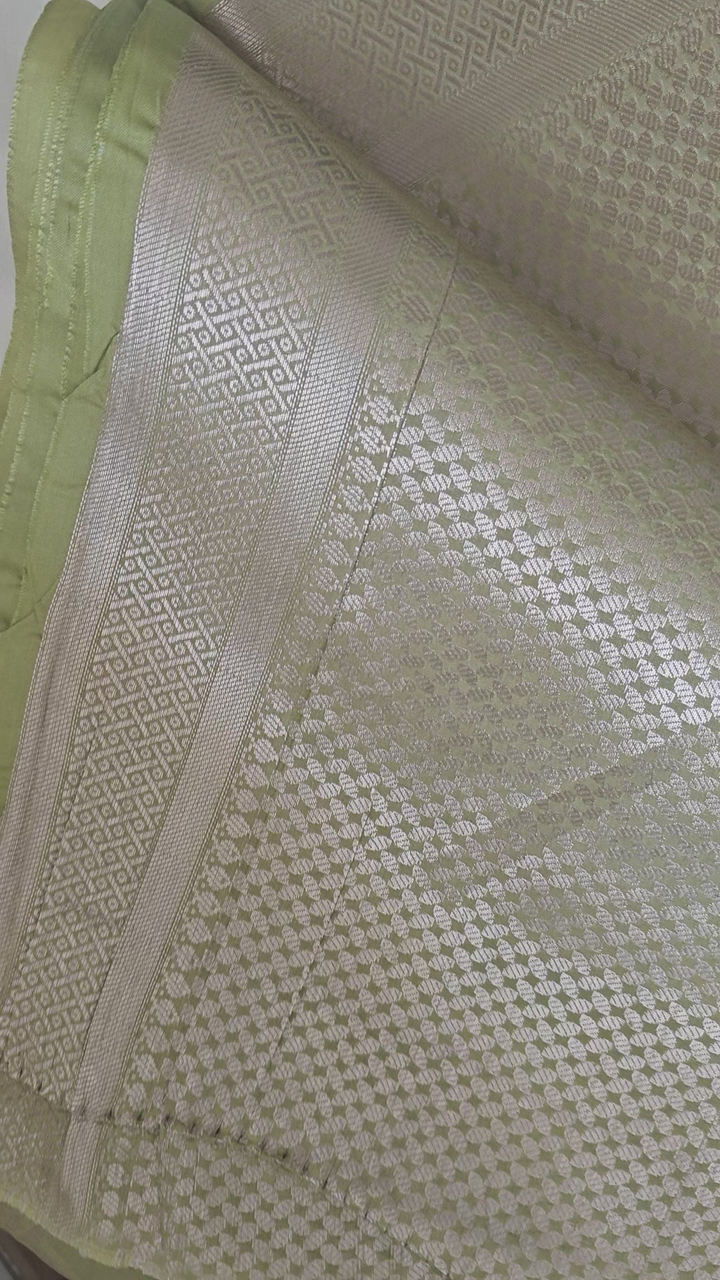 Parrot yellow Banarasi Jaal Saree
