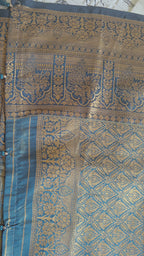 Golden Tissue Peacock Motifs Saree