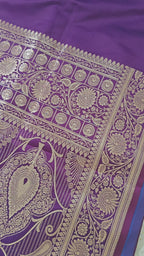 Purple Katan Silk Saree