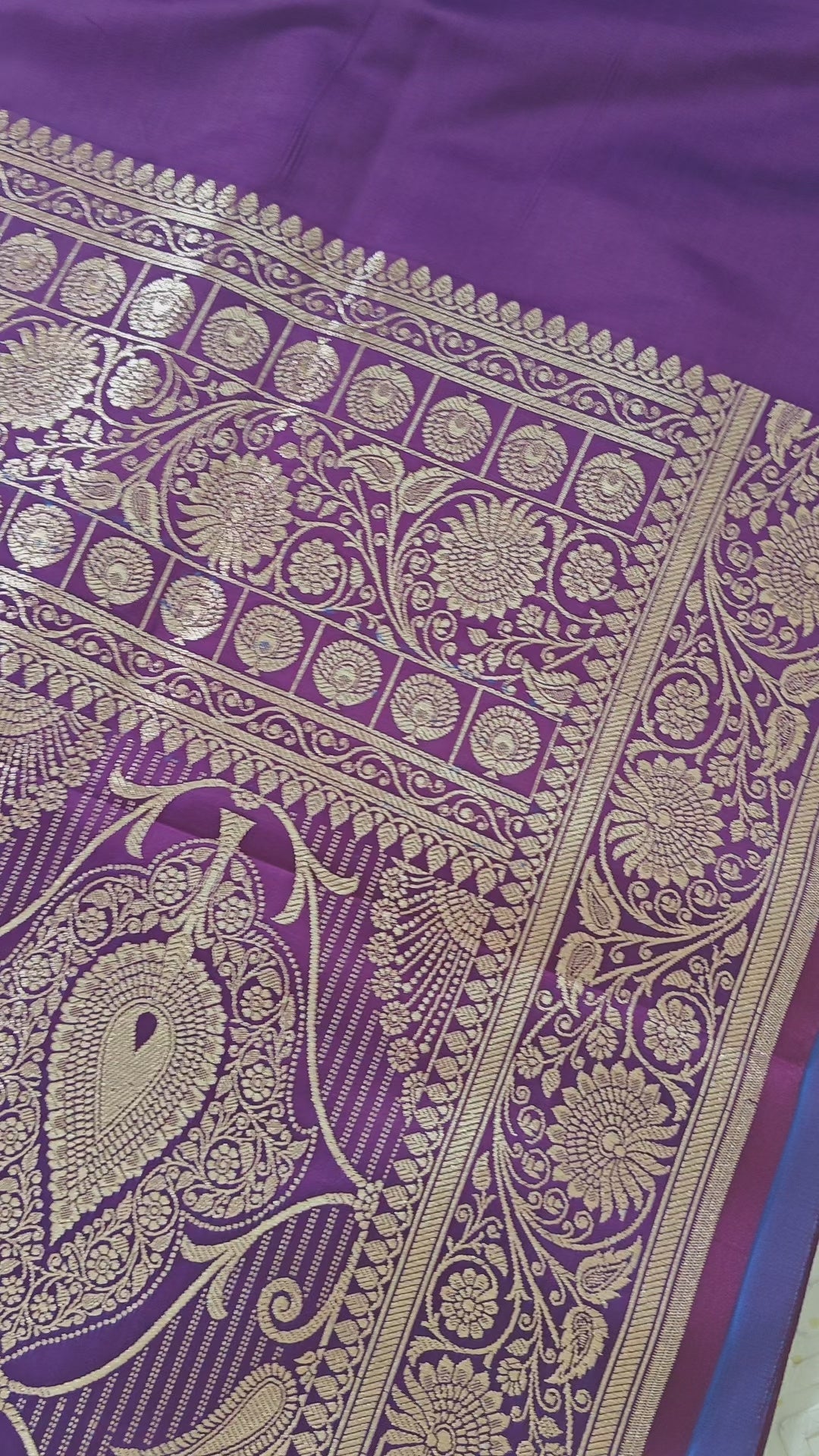 Purple Katan Silk Saree