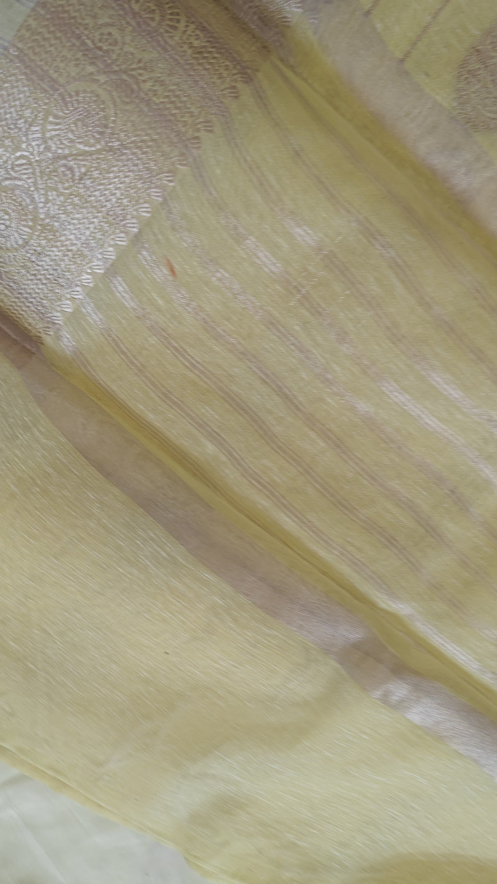 Light Lemon Zari Booti Saree