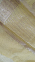 Light Lemon Zari Booti Saree