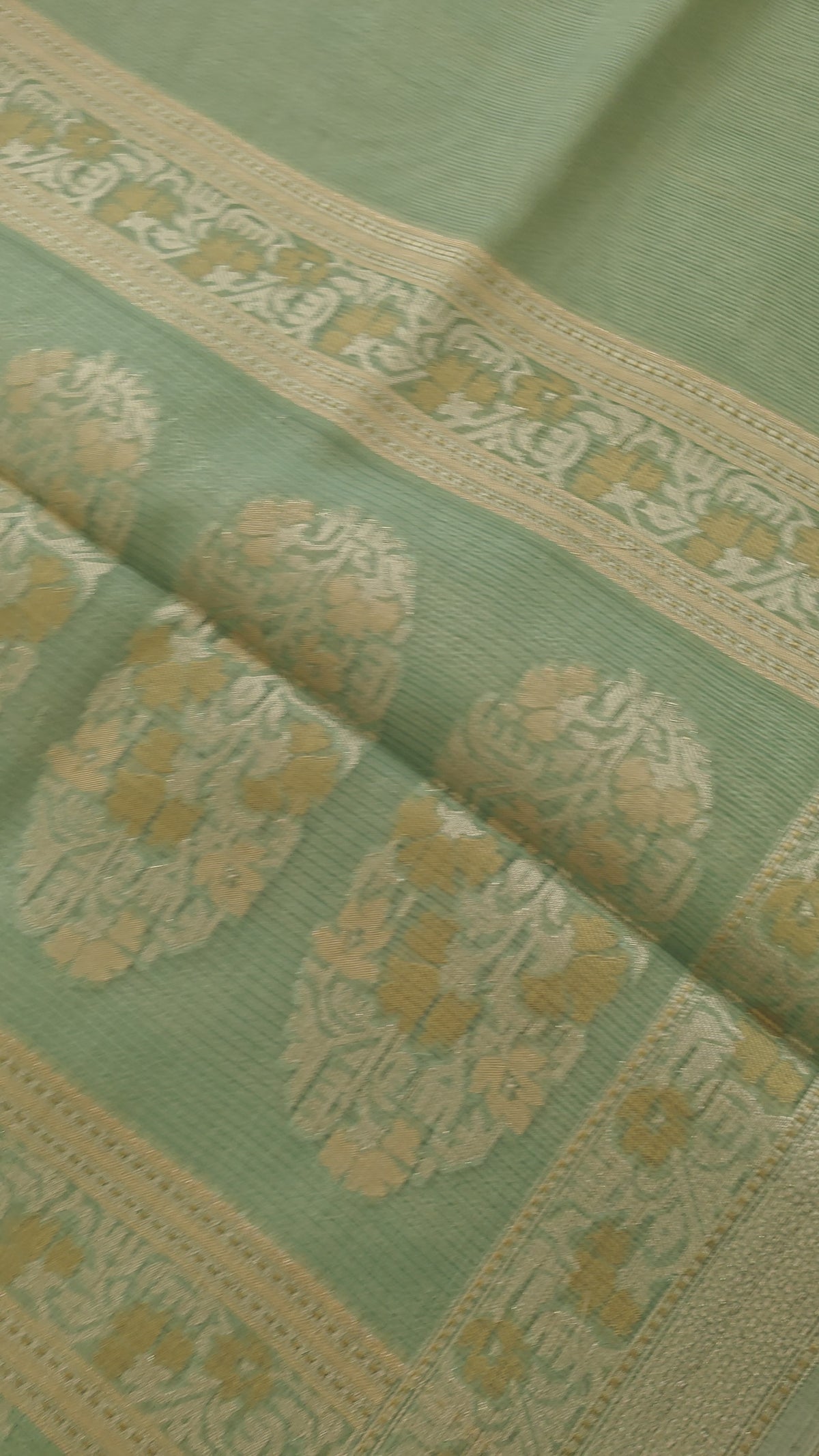 Sea Green Kota Cotton Saree