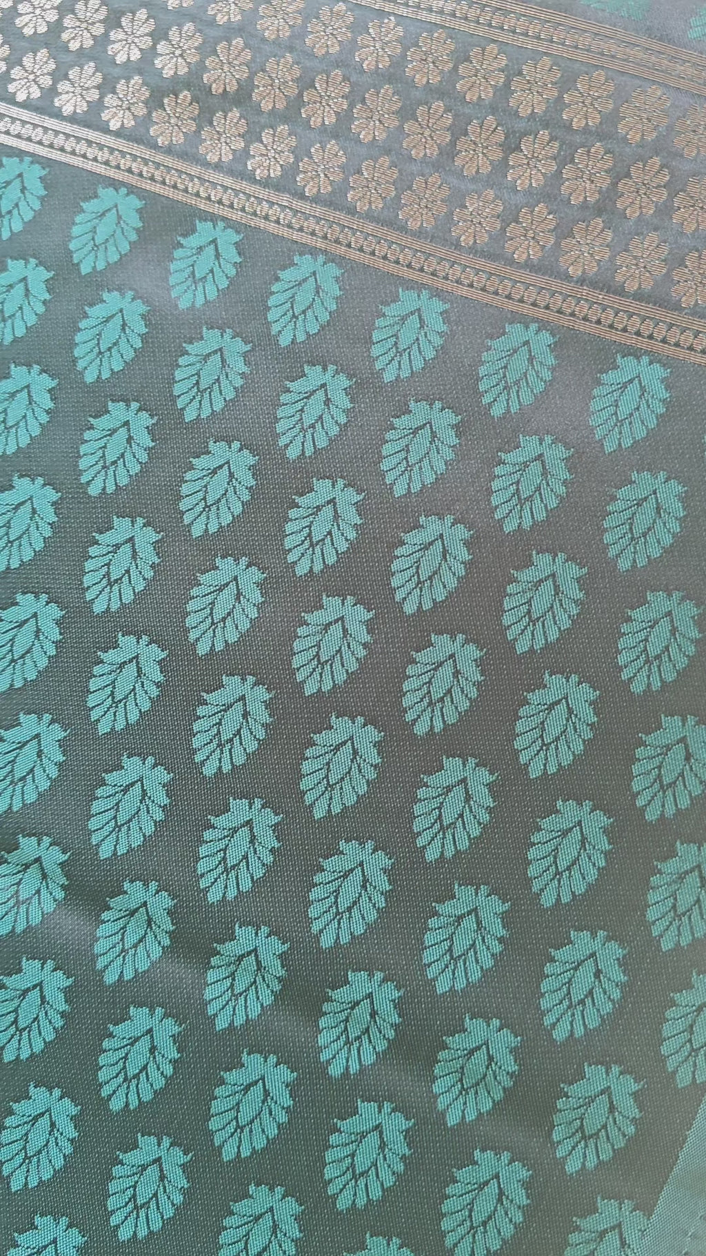 Dark Green Banarasi Silk