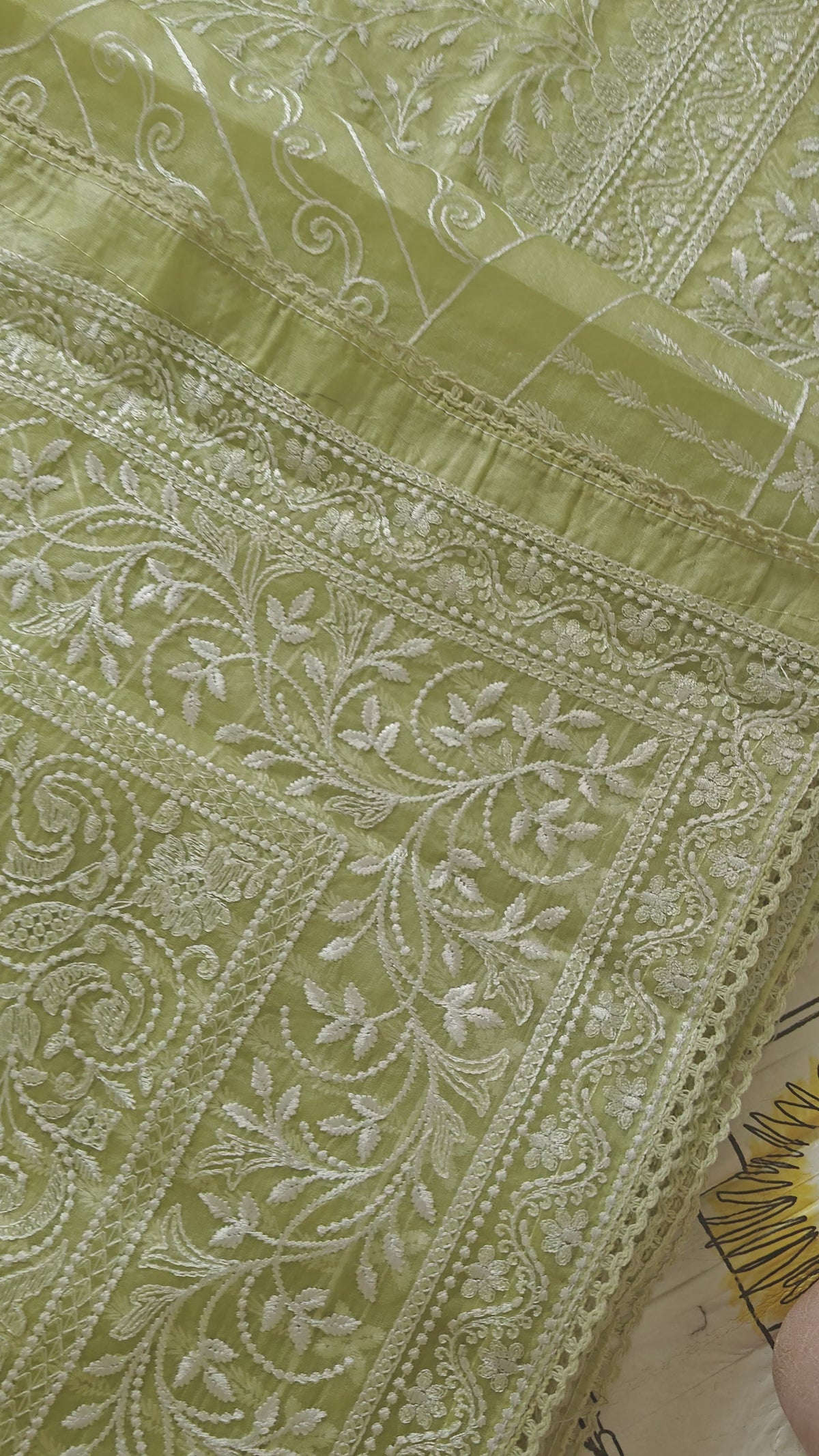 Parrot Thread Organza