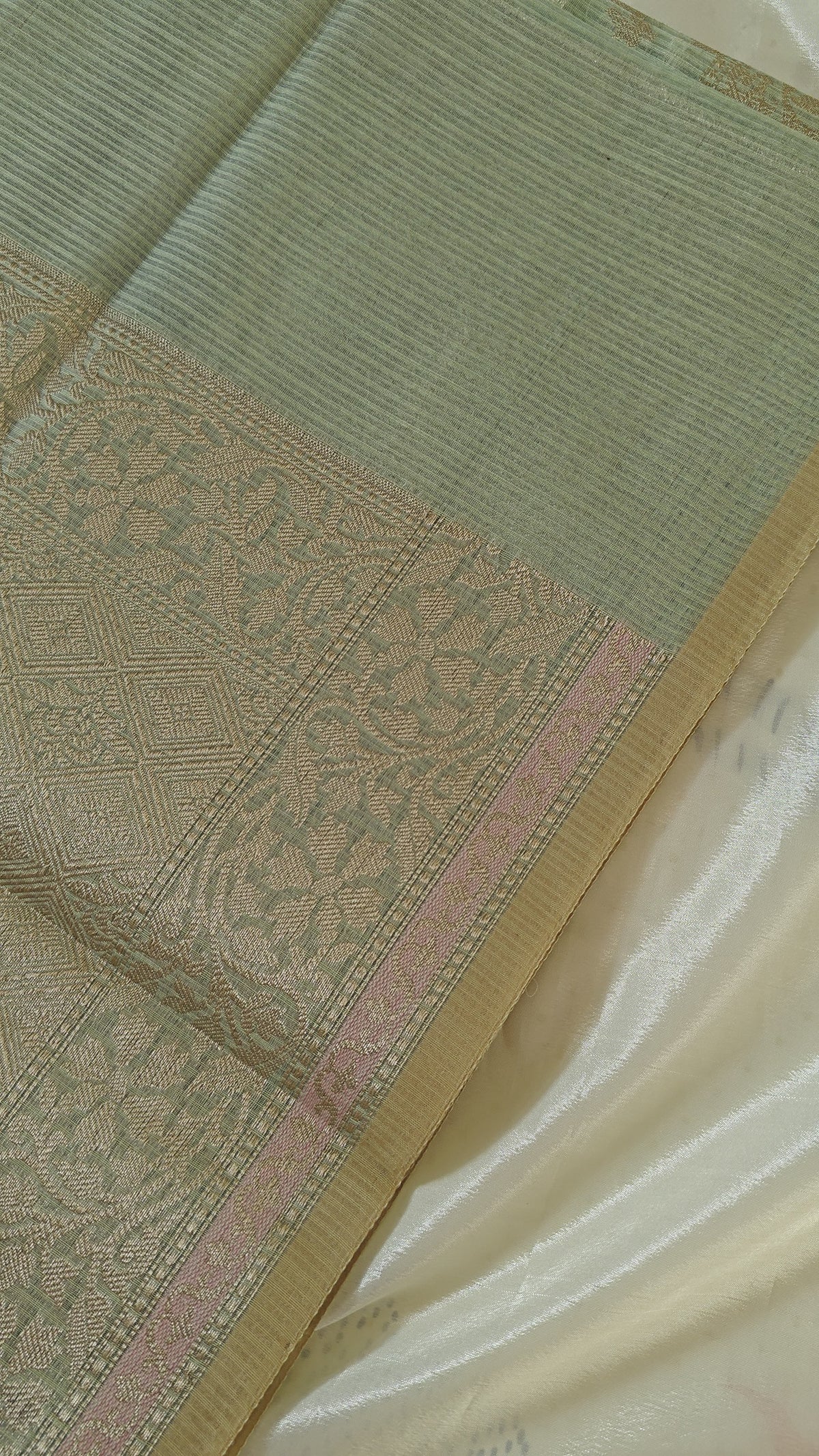 Light Green Kota Cotton Saree