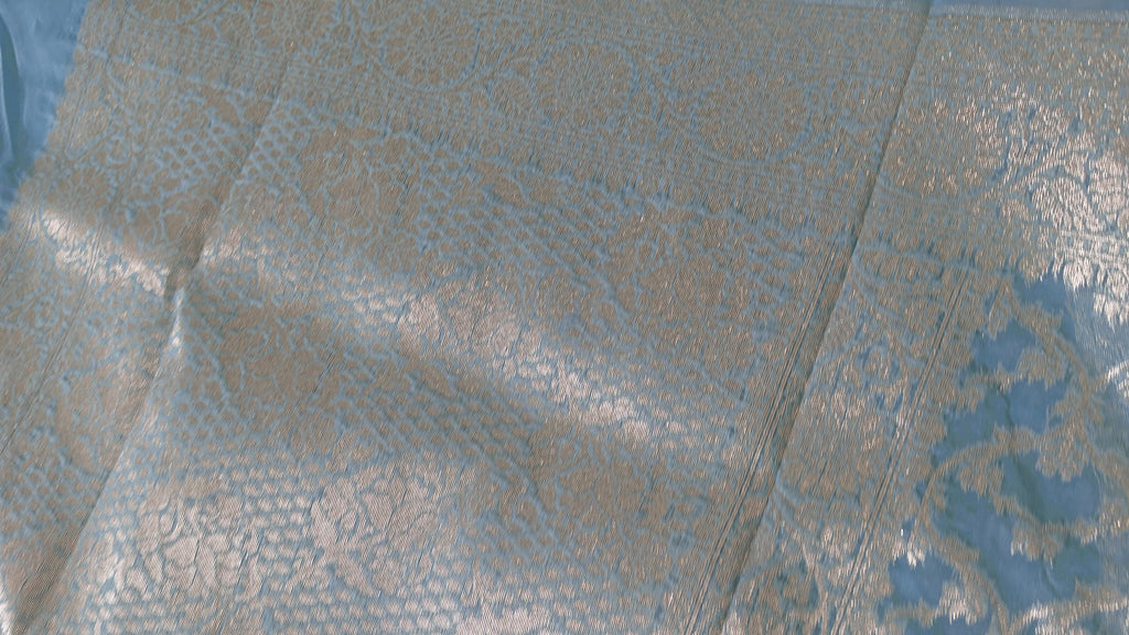 Sky Blue Georgette Saree