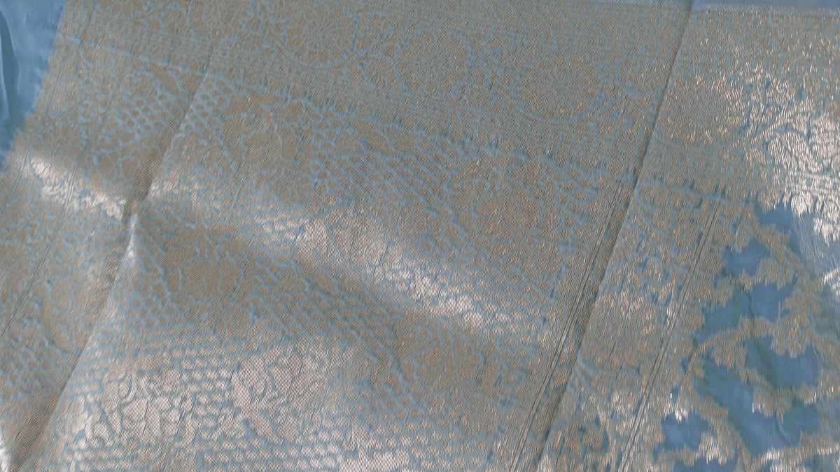 Sky Blue Georgette Saree