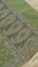 Green Cotton Thread Work Saree
