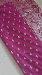 Magenta Pink Booti Silk Saree
