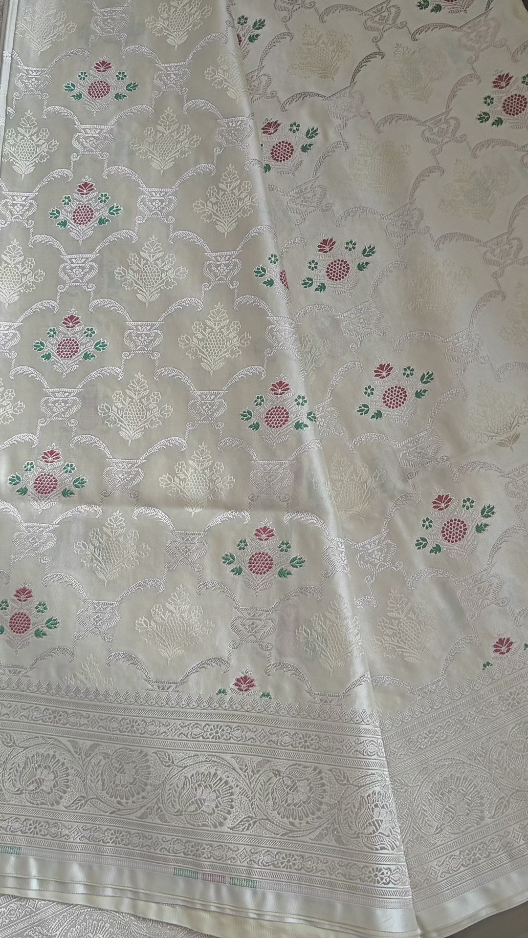 Pastel Meenakaari Tanchoi Silk Saree