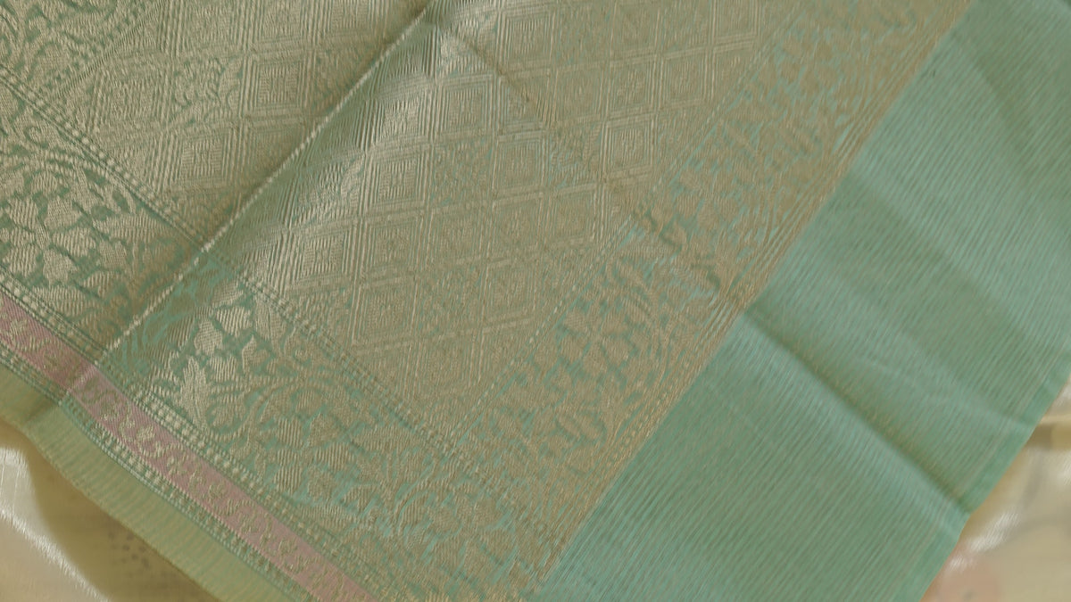 Sea Green Kota Cotton Saree
